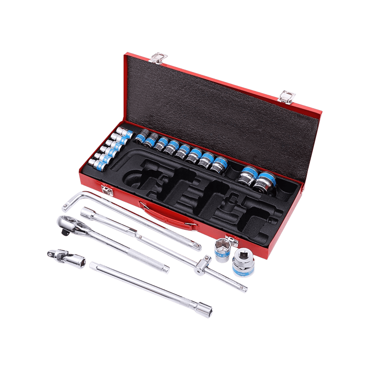 Набор ручных инструментов с трещоткой, 24 шт., набор ручных инструментов для ремонта автомобилей