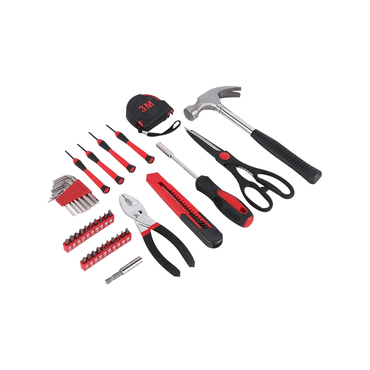 Набор инструментов из 39 предметов, набор ручных инструментов для дома с переносным ящиком для хранения инструментов